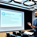 **

"A professional cybersecurity expert, fully clothed in a modest business suit, presenting a lecture on quantum security to an audience in a modern conference hall, appropriate attire, safe for work, perfect anatomy, natural proportions, professional lighting, educational setting, family-friendly"

**