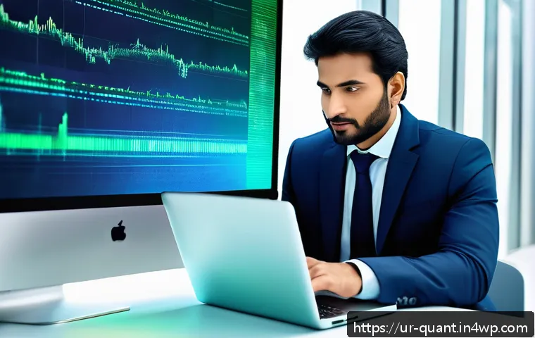 양자 보안 기술의 기술적 활용 가능성 - A modern, high-tech digital banking scene set in an urban Pakistani environment, showing a confident...